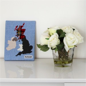 British Isles Fabric Map Wall Art