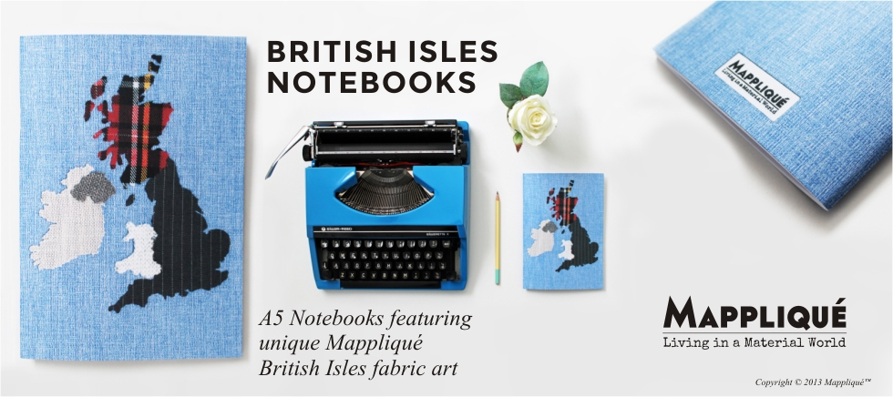 New: British Isles Fabric Art A5 Notebooks