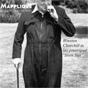 Winston Churchill - Pinstripe - The quintessential English Fabric: From Banks to Bond - Mappliqué