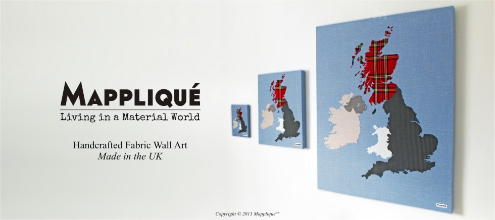 Mappliqué Handcrafted Fabric Wall Art Made in the UK